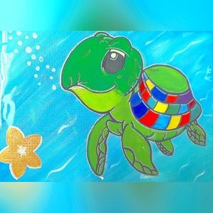 Hand drawn an panted canvase